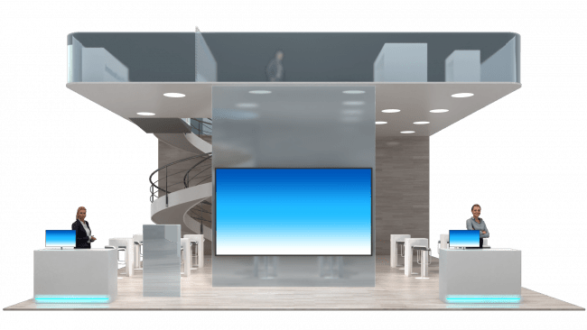 Booth Template in blue design Booth Template in blue design