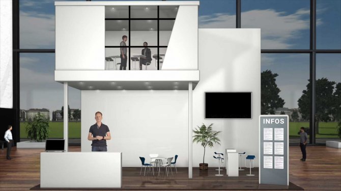 Two Level Double Decker Booth Design Two Level Double Decker Booth Design